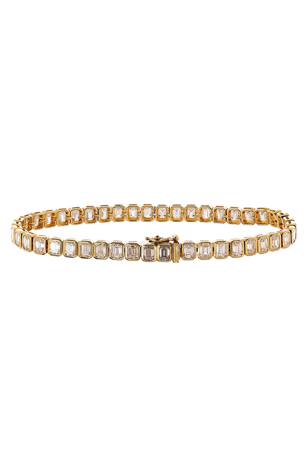 Diamond Emerald Cut Tennis Bracelet