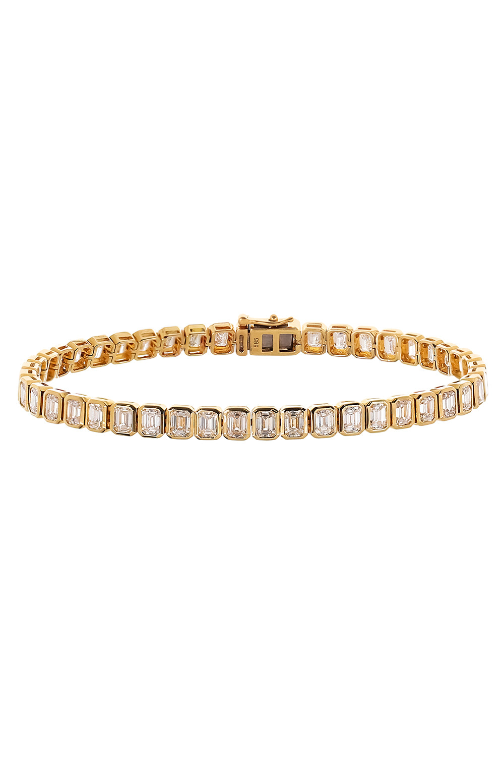 Diamond Emerald Cut Tennis Bracelet