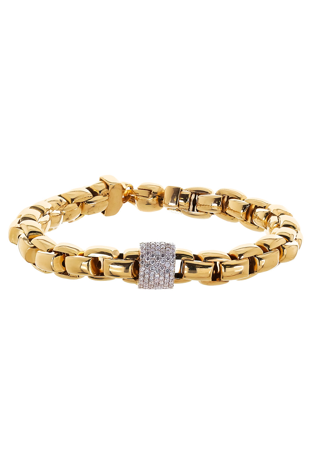 Diamond Rondelle Link Bracelet