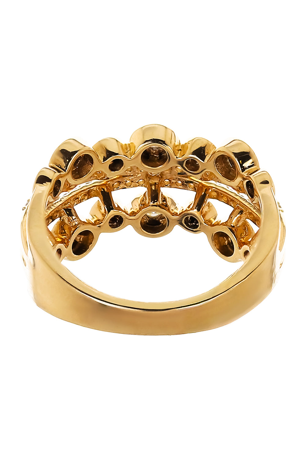 Diamond Round Bezel Row Ring