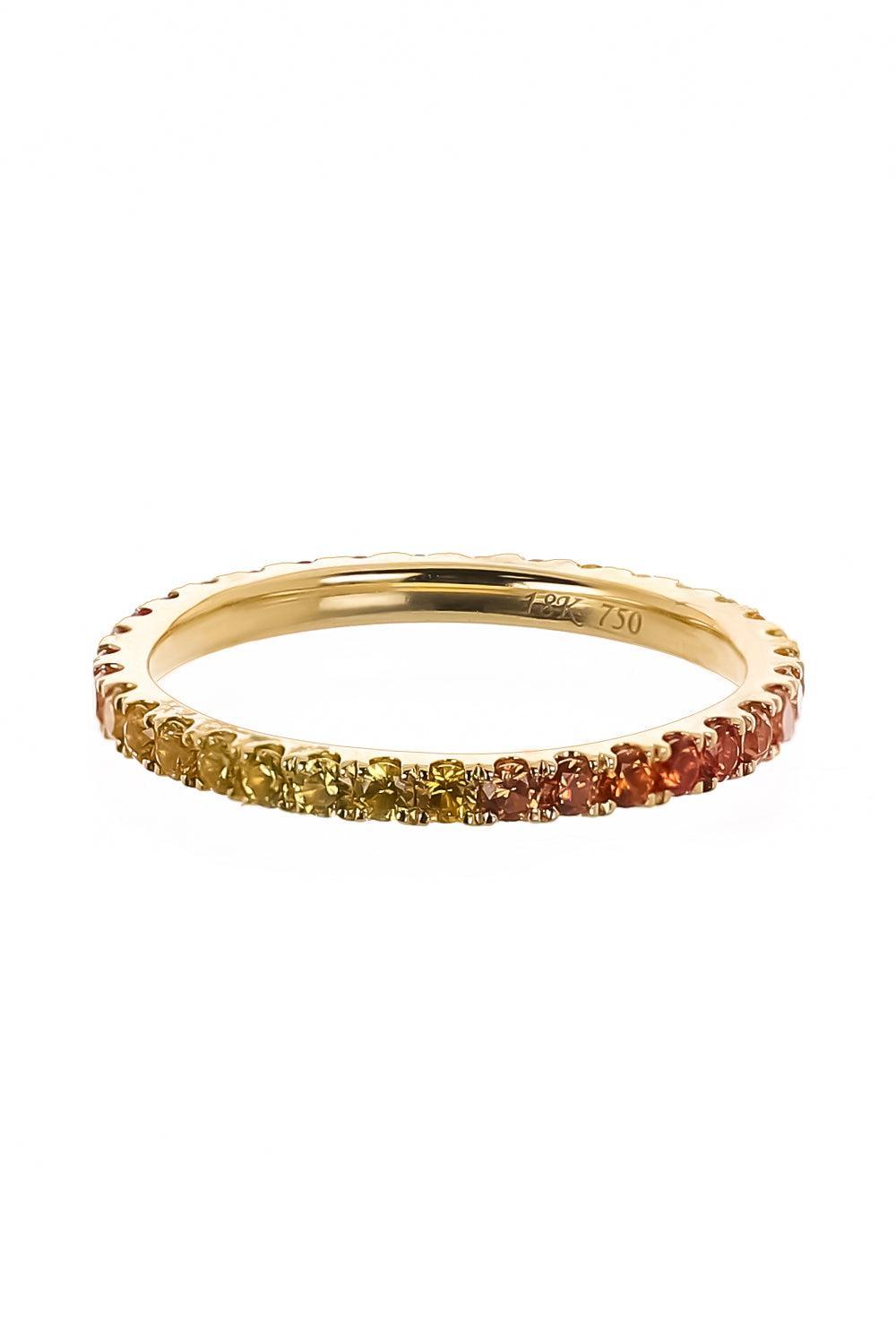 Yellow Sapphire Ombre Band-YELLOW GOLD-5.75-JEWELRYFINE JEWELRING-LISA NIK
