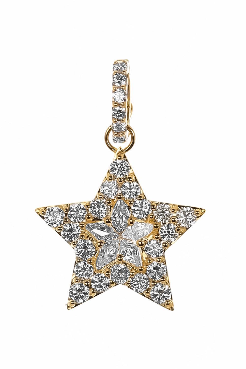 Diamond Kite Star Pendant-YELLOW GOLD-JEWELRYFINE JEWELPENDANT-BUDDHA MAMA