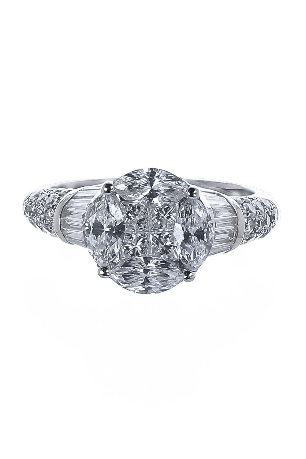 Mix Diamond Ring-WHITE GOLD-6.5-JEWELRYFINE JEWELRING-ZYDO