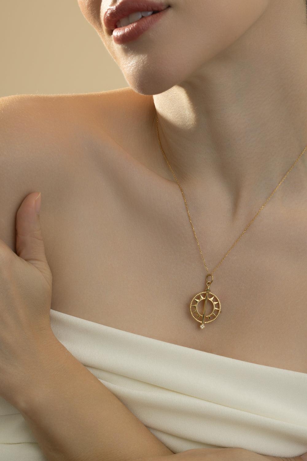 Diamond Time Is Precious Necklace-YELLOW GOLD-JEWELRYFINE JEWELNECKLACE O-MONICA RICH KOSANN