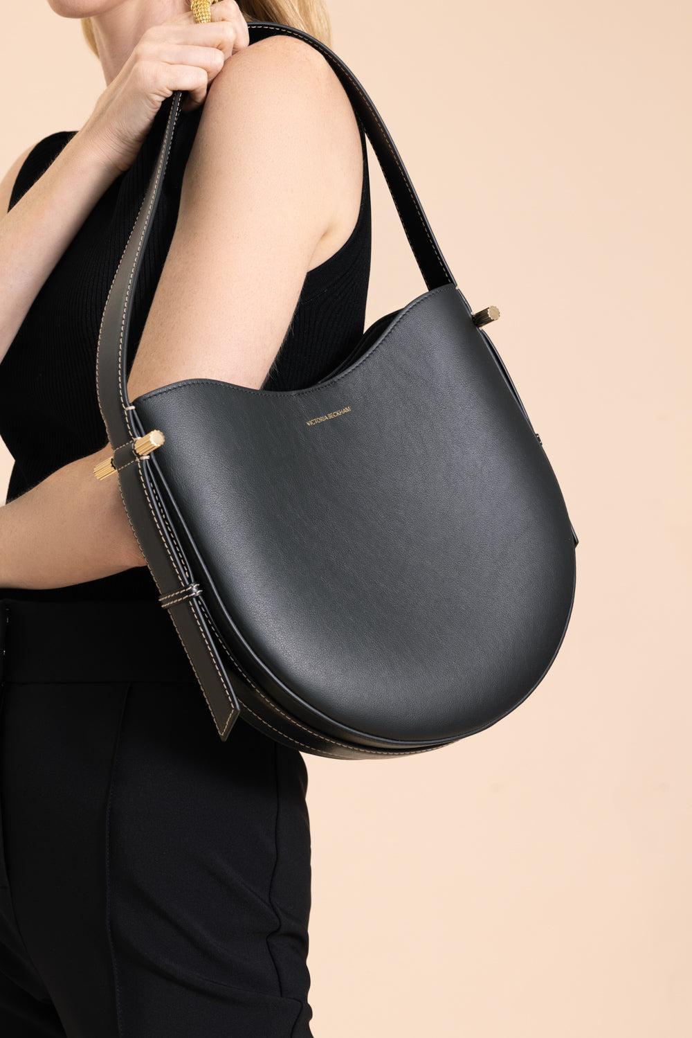 Medium Dia Hobo Bag-BLACK-HANDBAGSHOULDER-VICTORIA BECKHAM