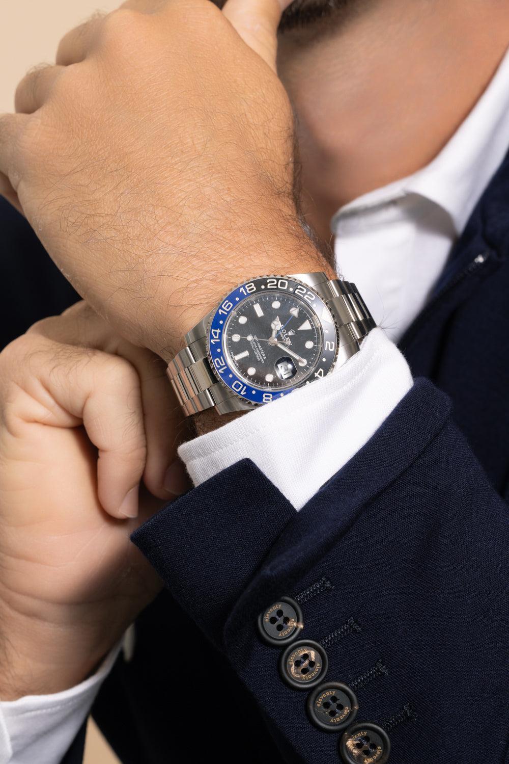 Rolex GMT-Master II Batman Watch-SILVER-40MM-JEWELRYFINE JEWELWATCH-ROLEX