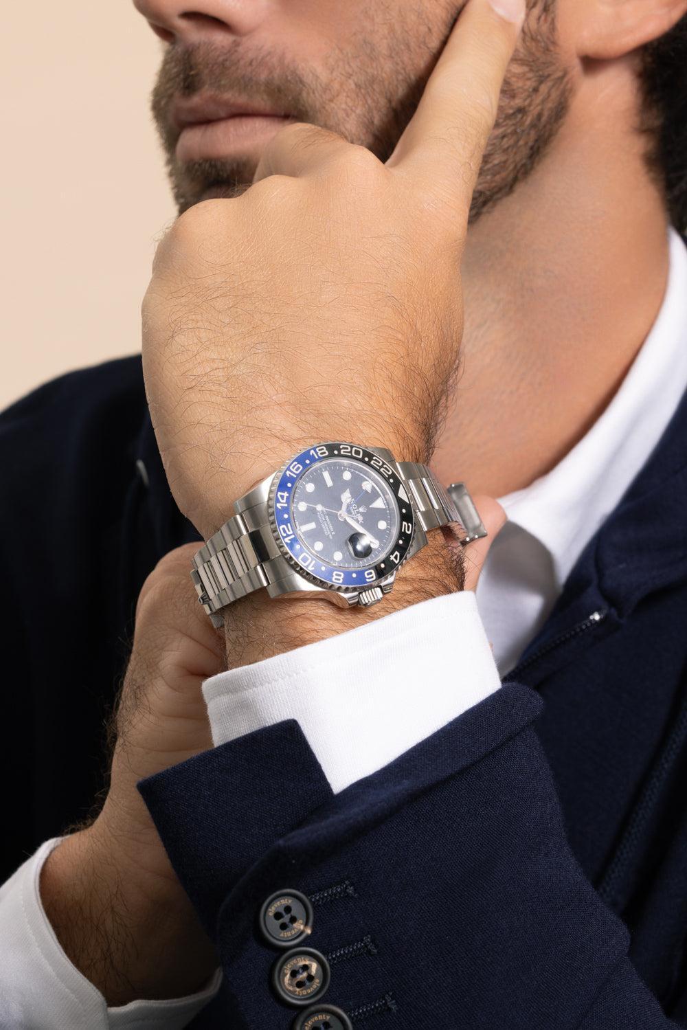 Rolex GMT-Master II Batman Watch-SILVER-40MM-JEWELRYFINE JEWELWATCH-ROLEX