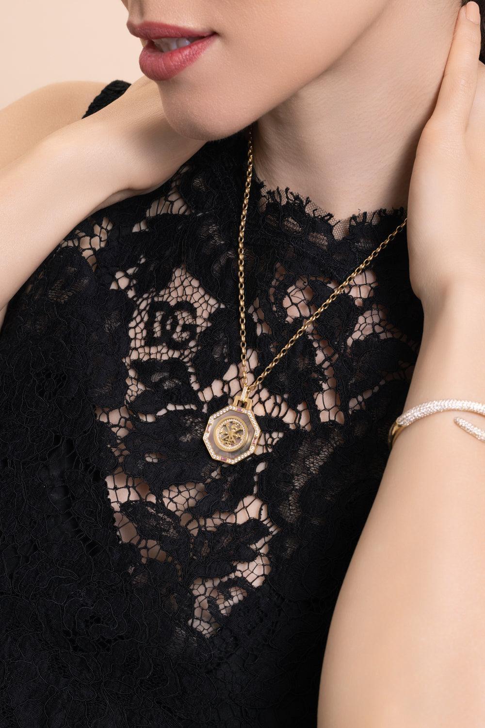 Ruota Wheel Pendant-YELLOW GOLD-JEWELRYFINE JEWELPENDANT-SORELLINA