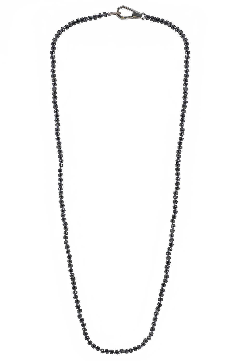 Polished Hematite Beaded Necklace-SILVER-22-JEWELRYFINE JEWELNECKLACE O-WALTERS FAITH