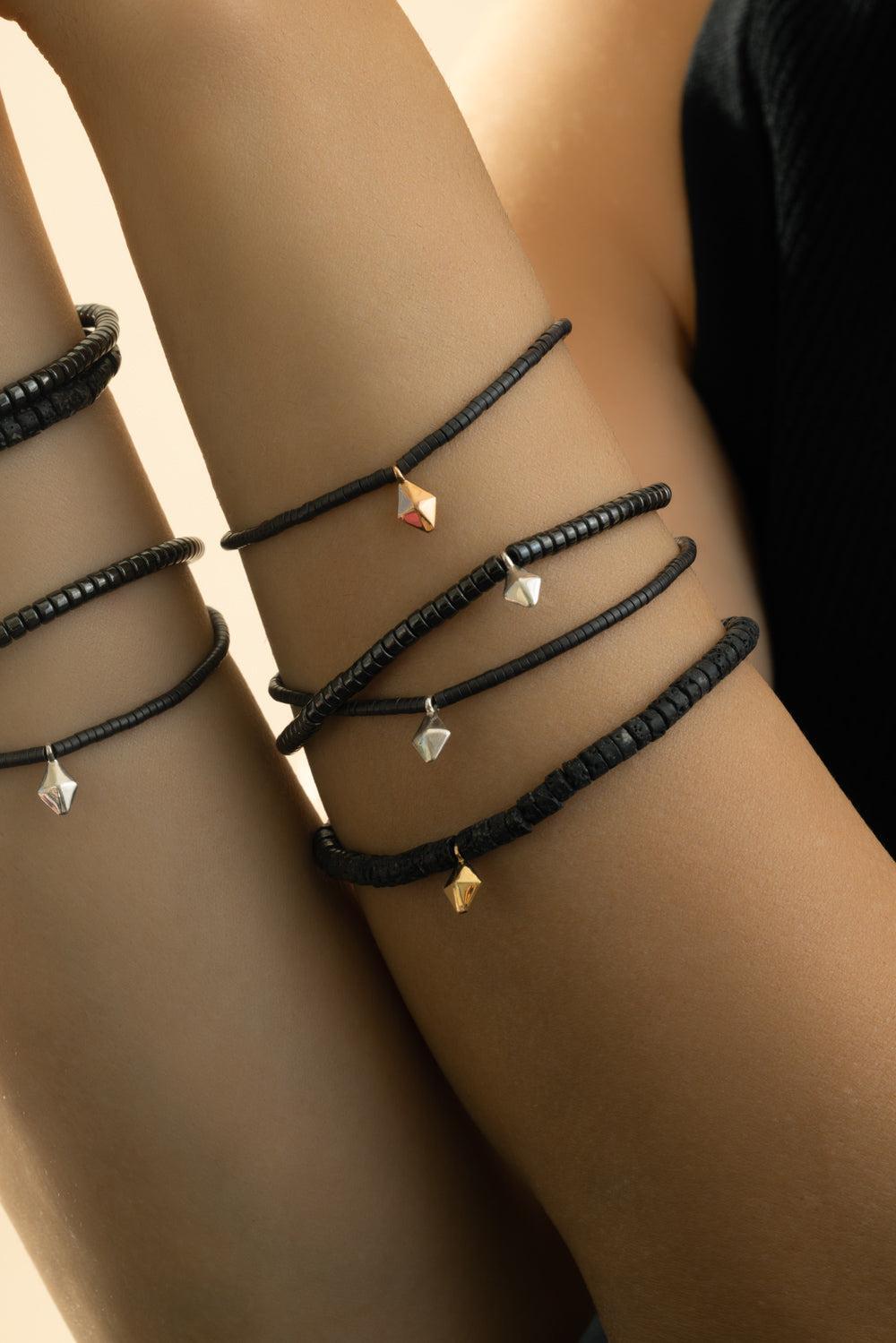 Hematitie Beaded Bracelet-SILVER-7.5-JEWELRYFINE JEWELBRACELET O-WALTERS FAITH