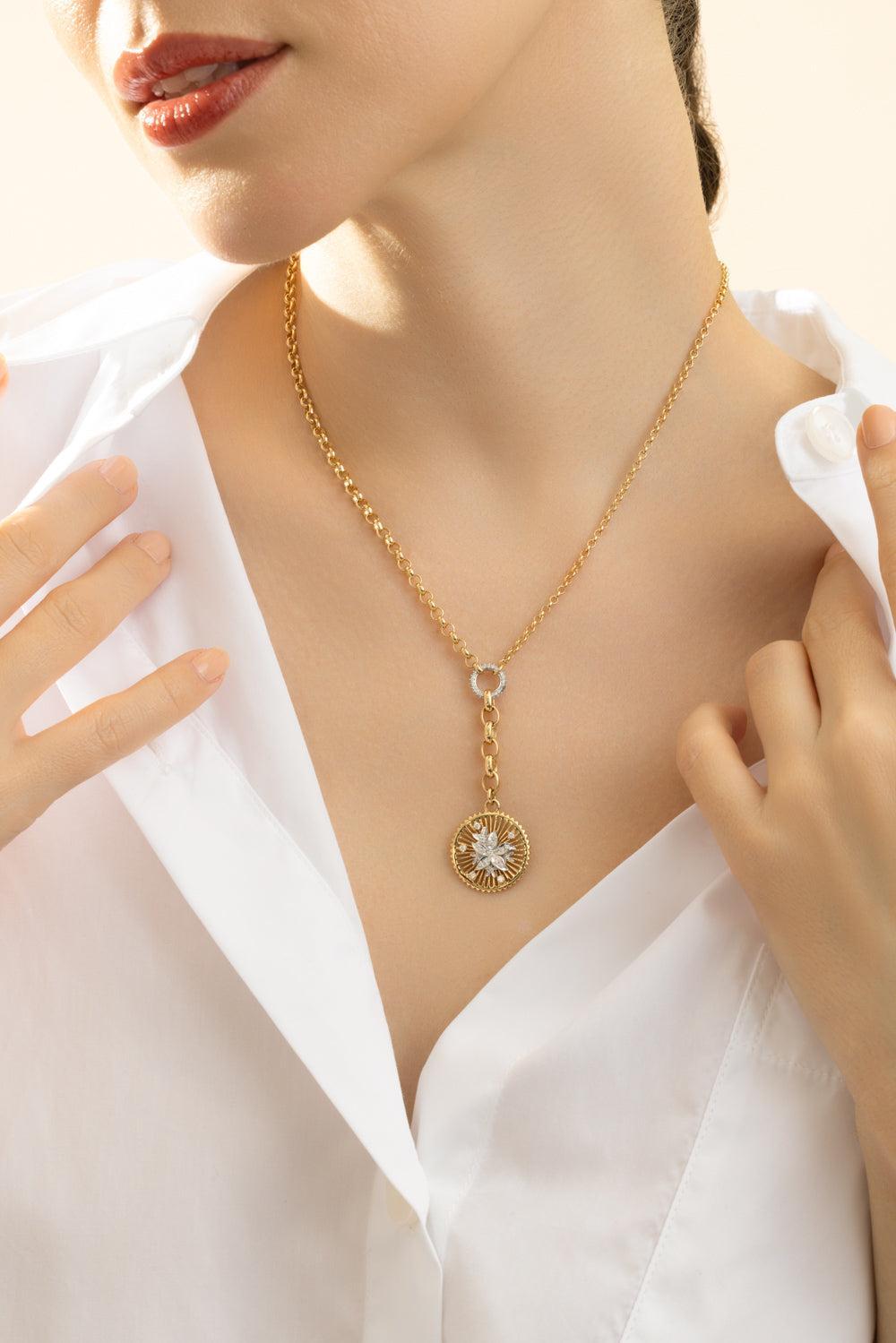 Resilience Medium Mixed Belcher Diamond Necklace-YELLOW GOLD-JEWELRYFINE JEWELNECKLACE O-FOUNDRAE