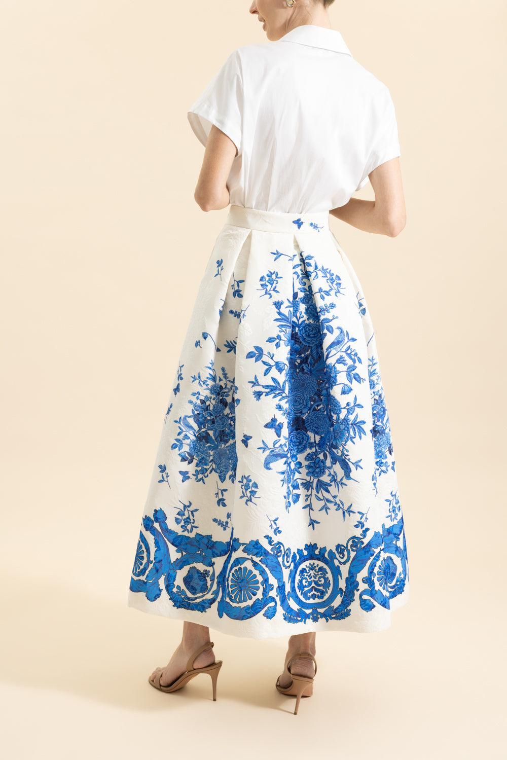 Luna Midi Skirt - White-WHT AZUR-40-CLOTHINGSKIRTMIDI-LUNATICA