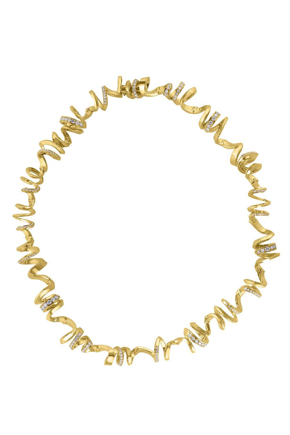 Diamond Spiral Necklace-YELLOW GOLD-16-JEWELRYFINE JEWELNECKLACE O-CICADA