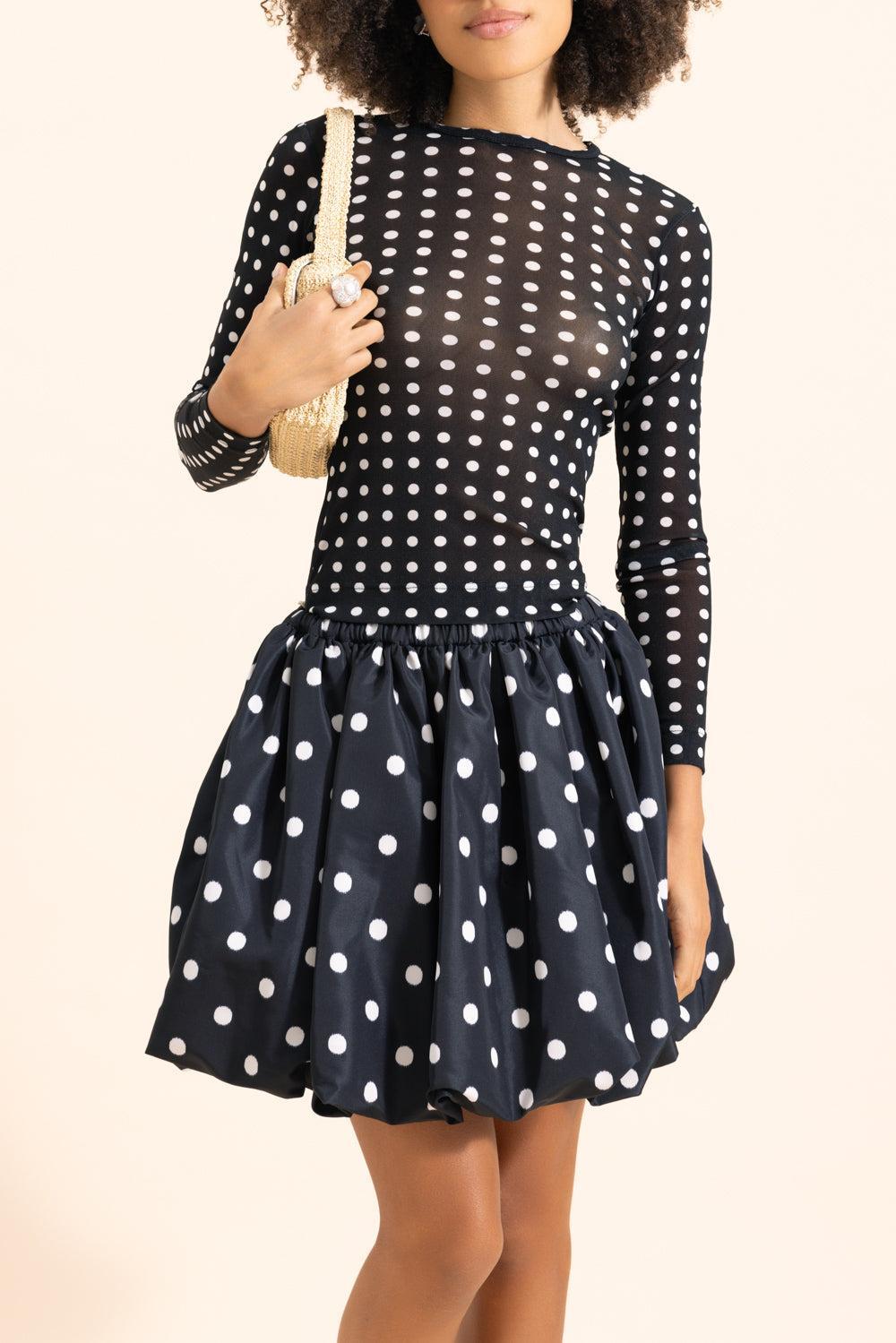Long Sleeve Blouse-BLUE-36-CLOTHINGTOPBLOUSE-PATOU