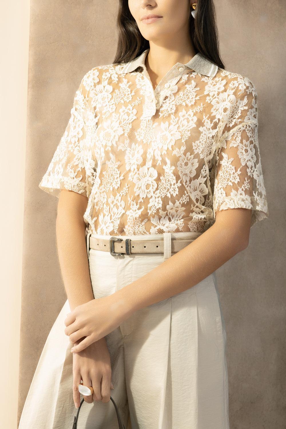 Shiny Collar Precious Pullover-CREAM-XS-CLOTHINGTOPTANK-BRUNELLO CUCINELLI