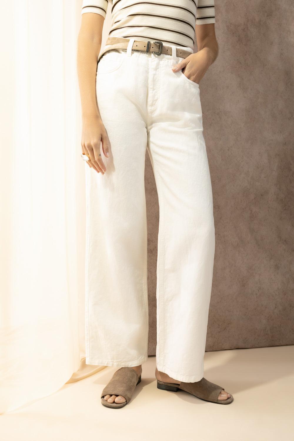 Pull On Jean - Panama-WHITE-38-CLOTHINGPANTDENIM-BRUNELLO CUCINELLI