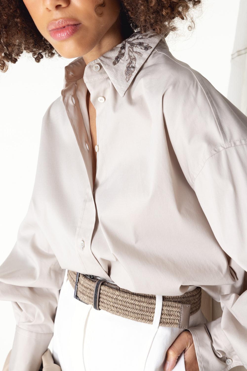 Shiny Loop Belt-RAFFIA BEIGE-S-ACCESSORIEBELTS-BRUNELLO CUCINELLI