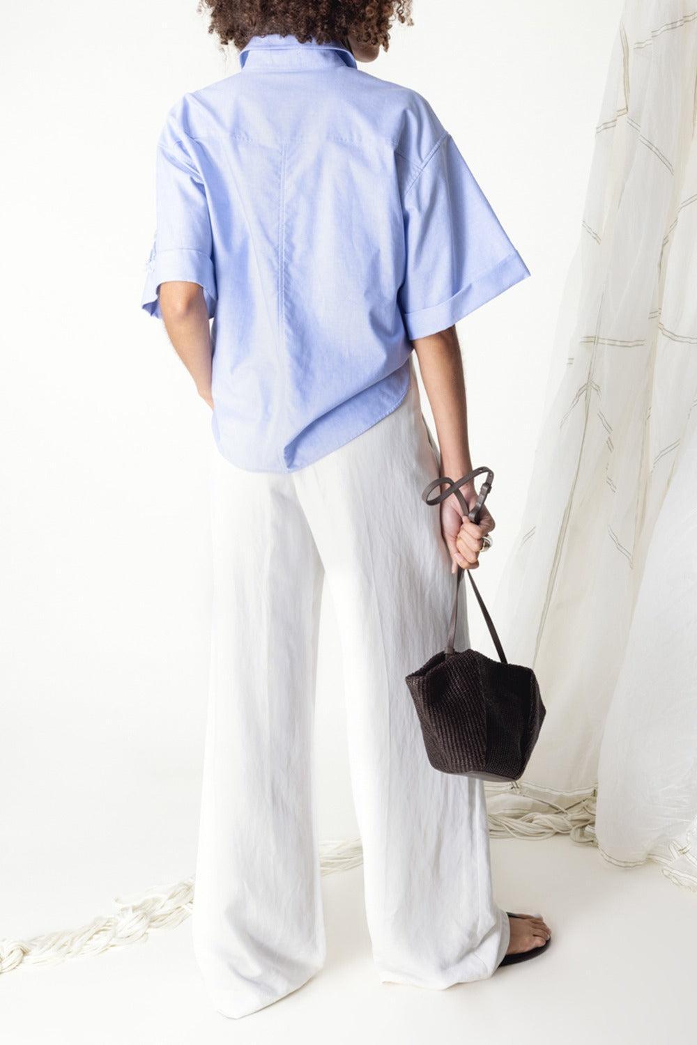 Oxford Shirt-CIELO-XS-CLOTHINGTOPBLOUSE-BRUNELLO CUCINELLI