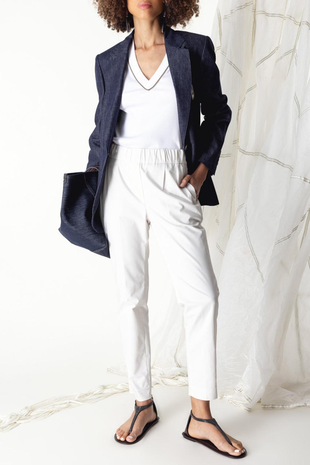 Classic Pull On Pant - Moonlight-MOONLIGH-36-CLOTHINGPANTCASUAL-BRUNELLO CUCINELLI