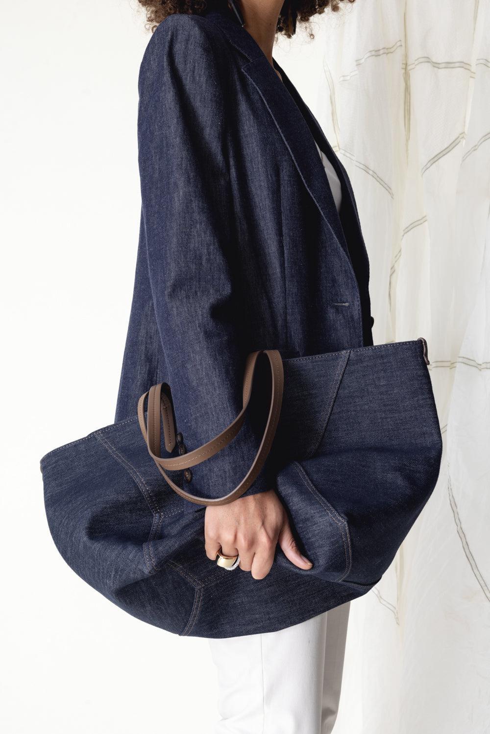 BC Duo Bag - Denim-DENIM-O/S-HANDBAGTOTES-BRUNELLO CUCINELLI