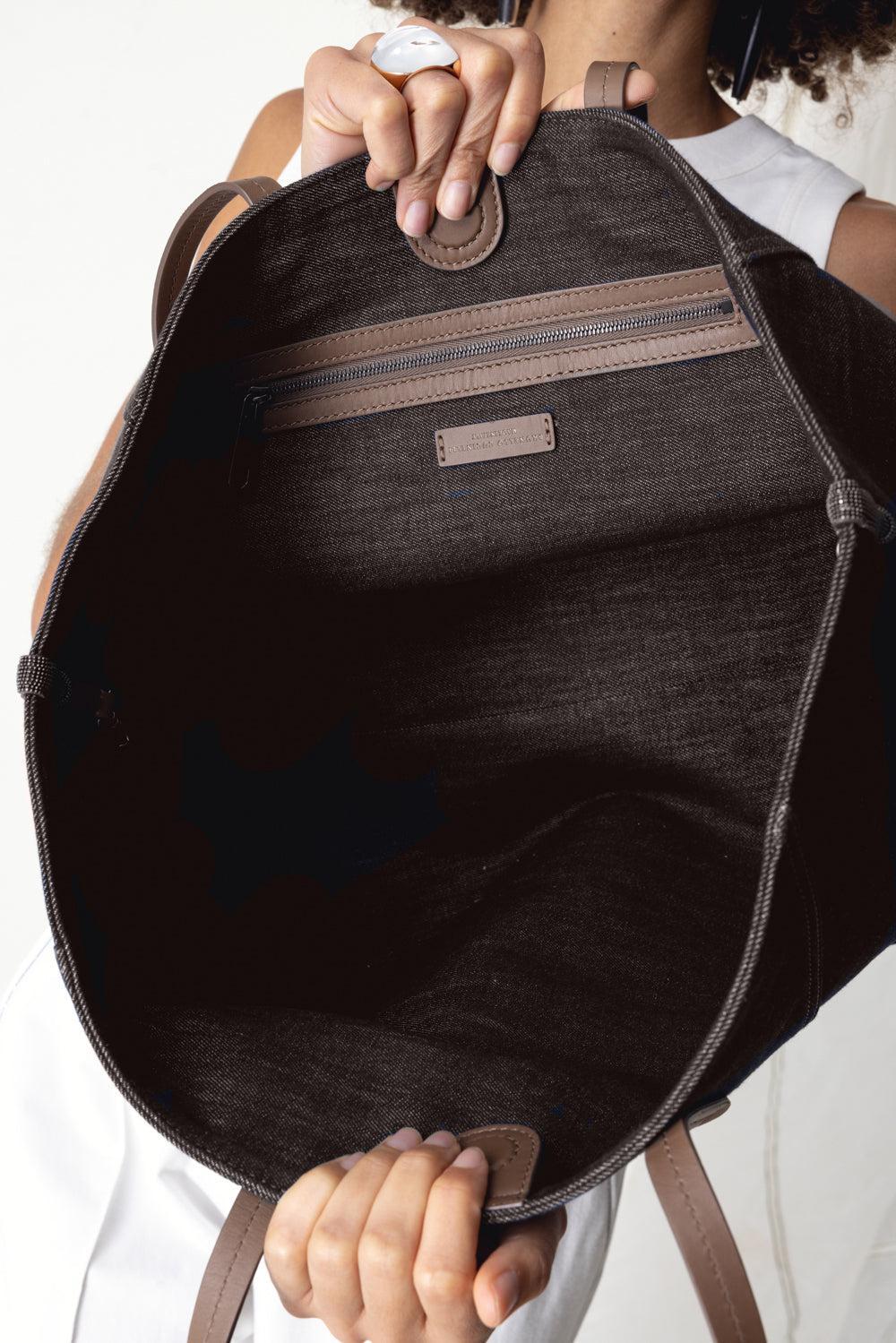 BC Duo Bag - Chocolate-CHOCOLAT-O/S-HANDBAGTOTES-BRUNELLO CUCINELLI
