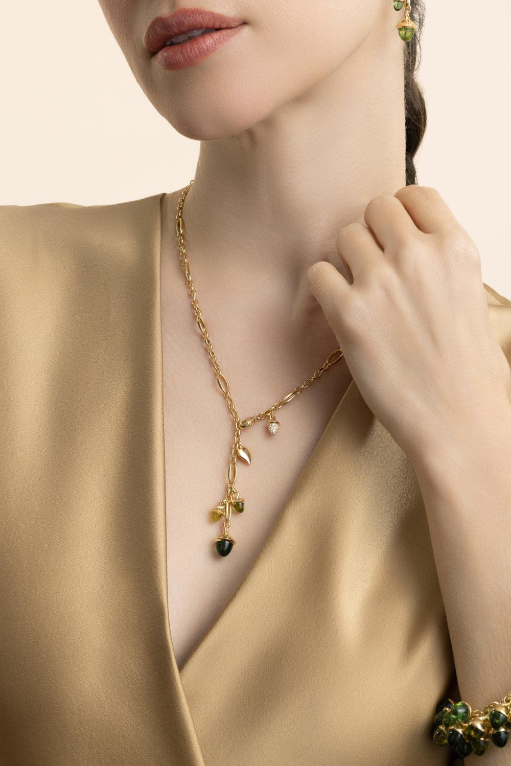 Delicate Mikado Rainforest Necklace-YELLOW GOLD-JEWELRYFINE JEWELNECKLACE O-TAMARA COMOLLI