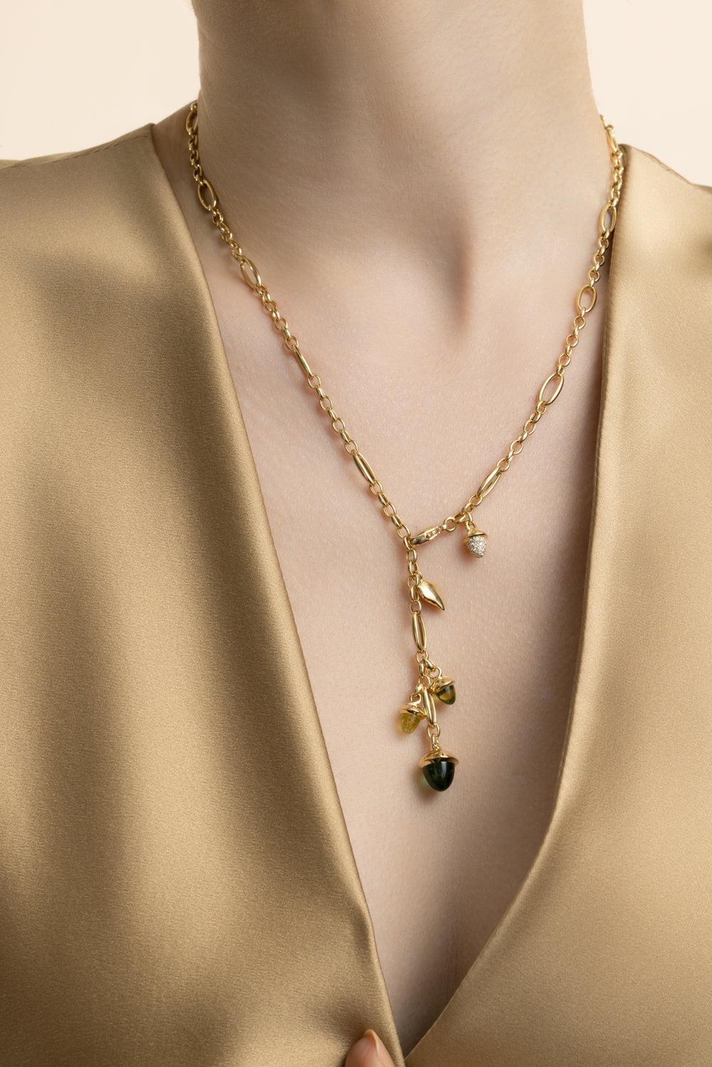 Delicate Mikado Rainforest Necklace-YELLOW GOLD-JEWELRYFINE JEWELNECKLACE O-TAMARA COMOLLI