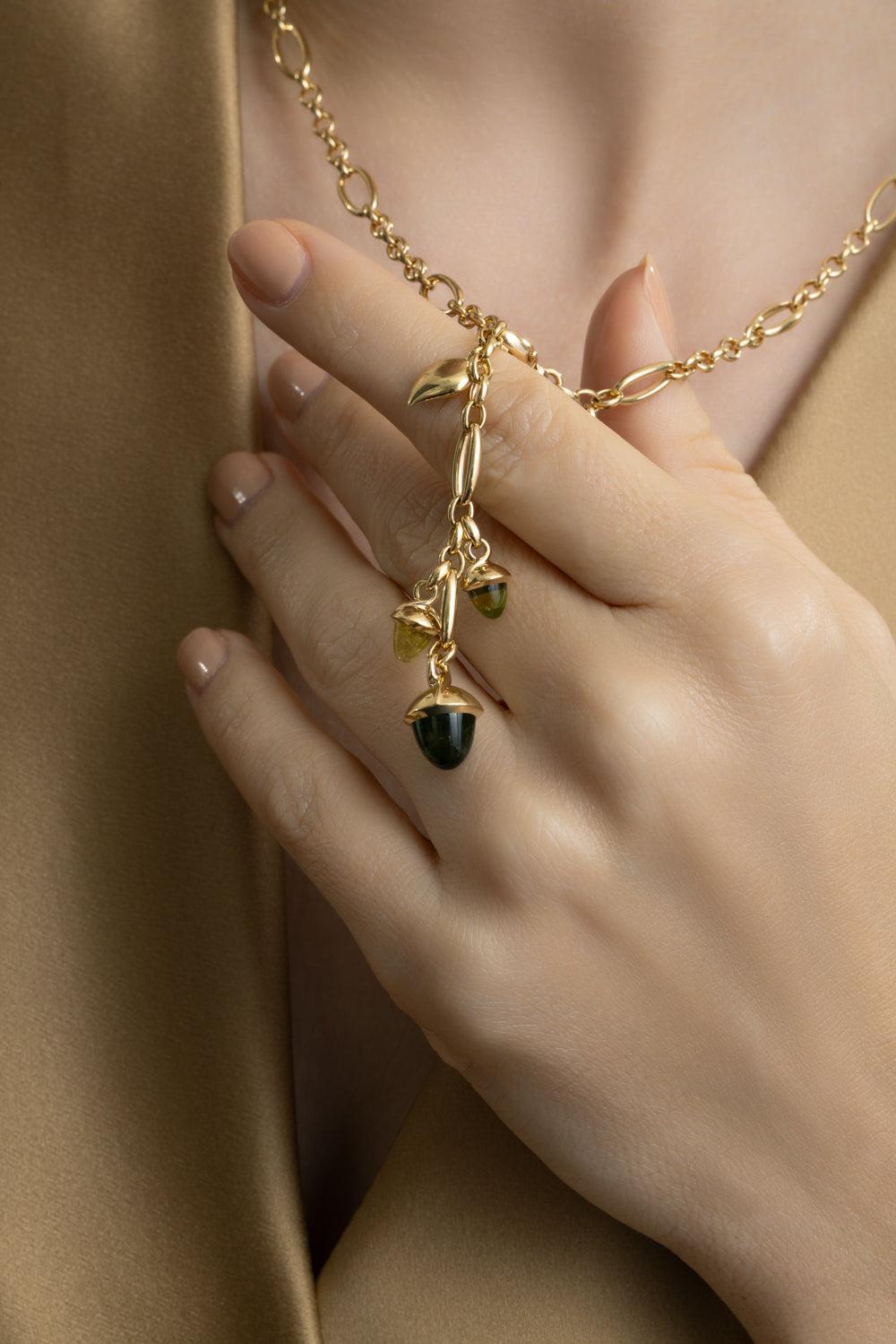 Delicate Mikado Rainforest Necklace-YELLOW GOLD-JEWELRYFINE JEWELNECKLACE O-TAMARA COMOLLI