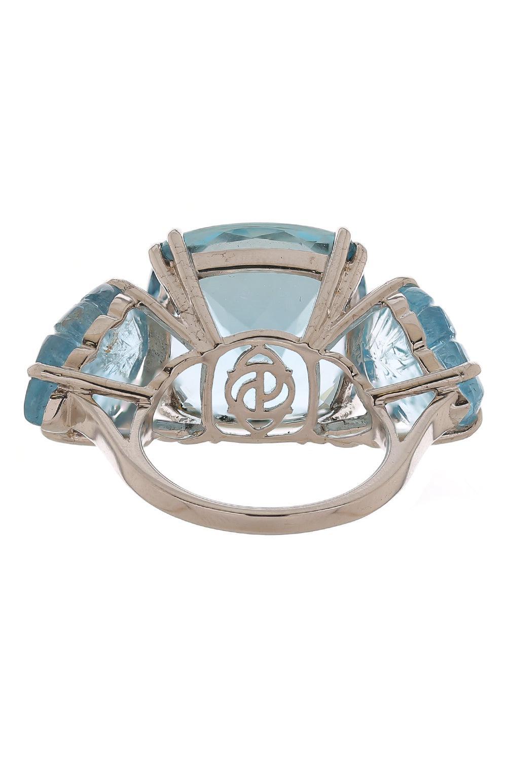 Aqua Carved Ring-WHITE GOLD-7-JEWELRYFINE JEWELRING-PIRANESI