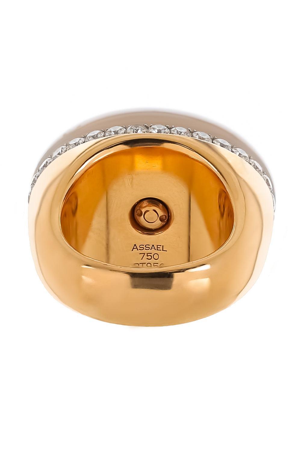 Angel Skin Coral Diamond Pinky Ring-ROSE GOLD-3.5-JEWELRYFINE JEWELRING-ASSAEL