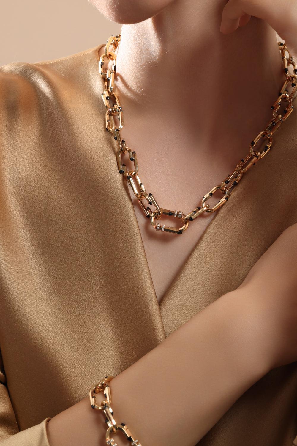 Diamond Try Me Necklace-YELLOW GOLD-JEWELRYFINE JEWELNECKLACE O-NOUVEL HERITAGE