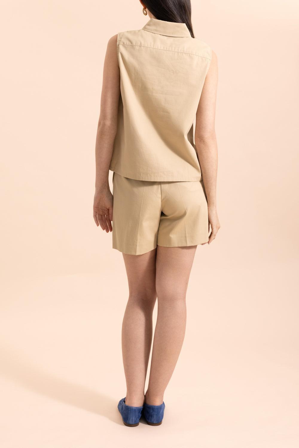 Elena Blouse-BROWN-34-CLOTHINGTOPBLOUSE-DMN PARIS