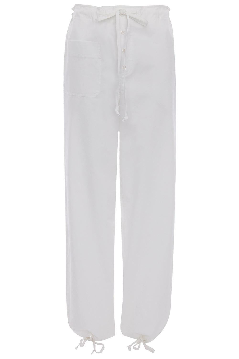 Tie Ankle Cargo Pant-WHITE-2-CLOTHINGPANTCASUAL-VICTORIA BECKHAM