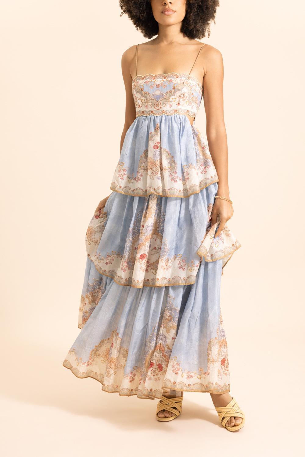 Daylight Tiered Maxi Dress-BLUE-0-CLOTHINGDRESSCASUAL-ZIMMERMANN