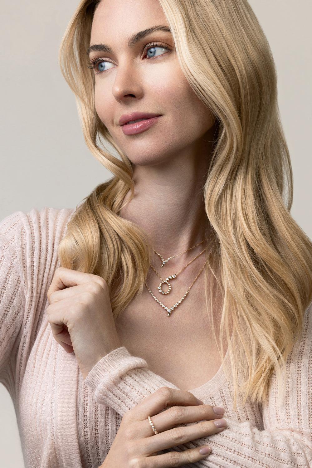 Large Zen Pendant Necklace-YELLOW GOLD-JEWELRYFINE JEWELNECKLACE O-ONDYN