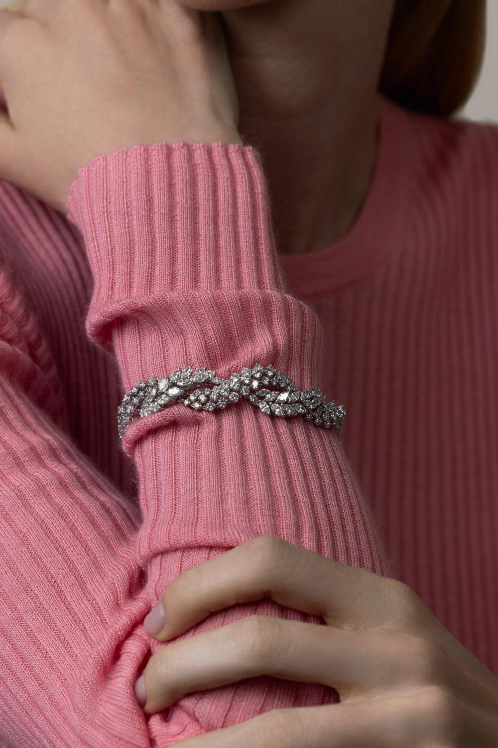 Y-Couture Statement Diamond Bracelet-WHITE GOLD-JEWELRYFINE JEWELBRACELET O-YEPREM JEWELLERY