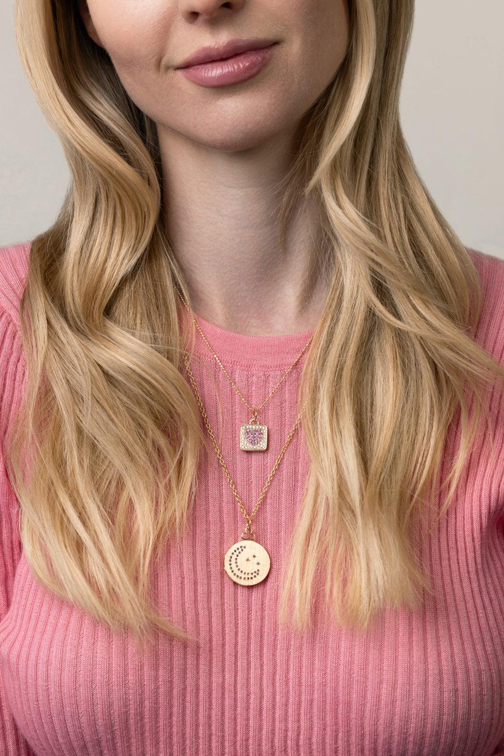 Sweet Dreams Locket Necklace-YELLOW GOLD-16-JEWELRYFINE JEWELNECKLACE O-DEVON WOODHILL