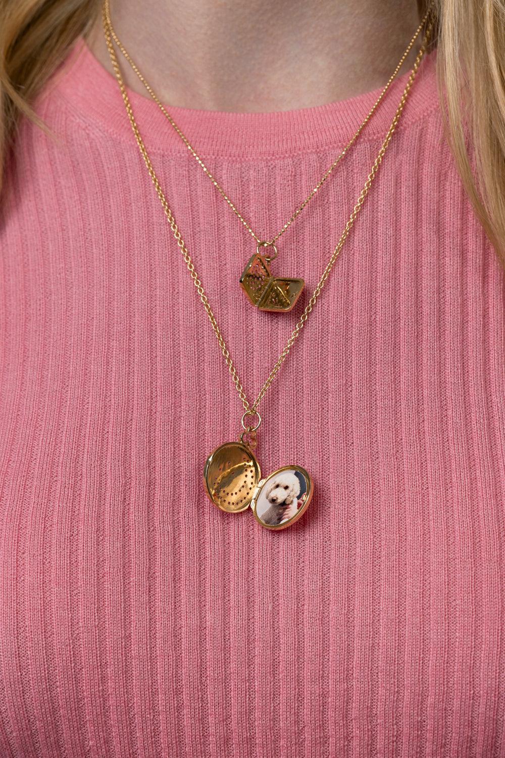 Sweet Dreams Locket Necklace-YELLOW GOLD-16-JEWELRYFINE JEWELNECKLACE O-DEVON WOODHILL