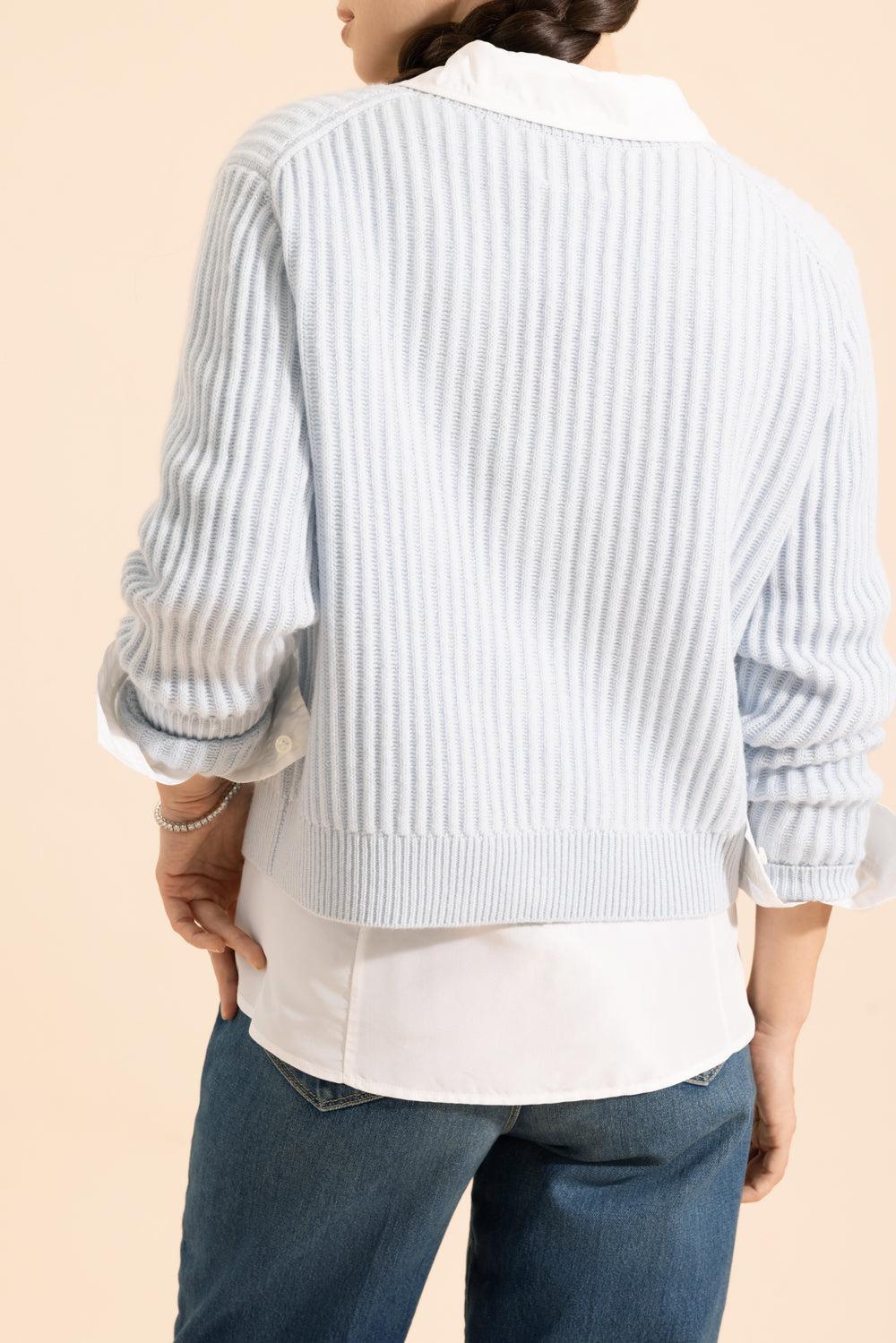V Neck Cardigan - Daylight Shimmer-DAYLTSHM-XS-CLOTHINGTOPCARDIGAN-ALLUDE