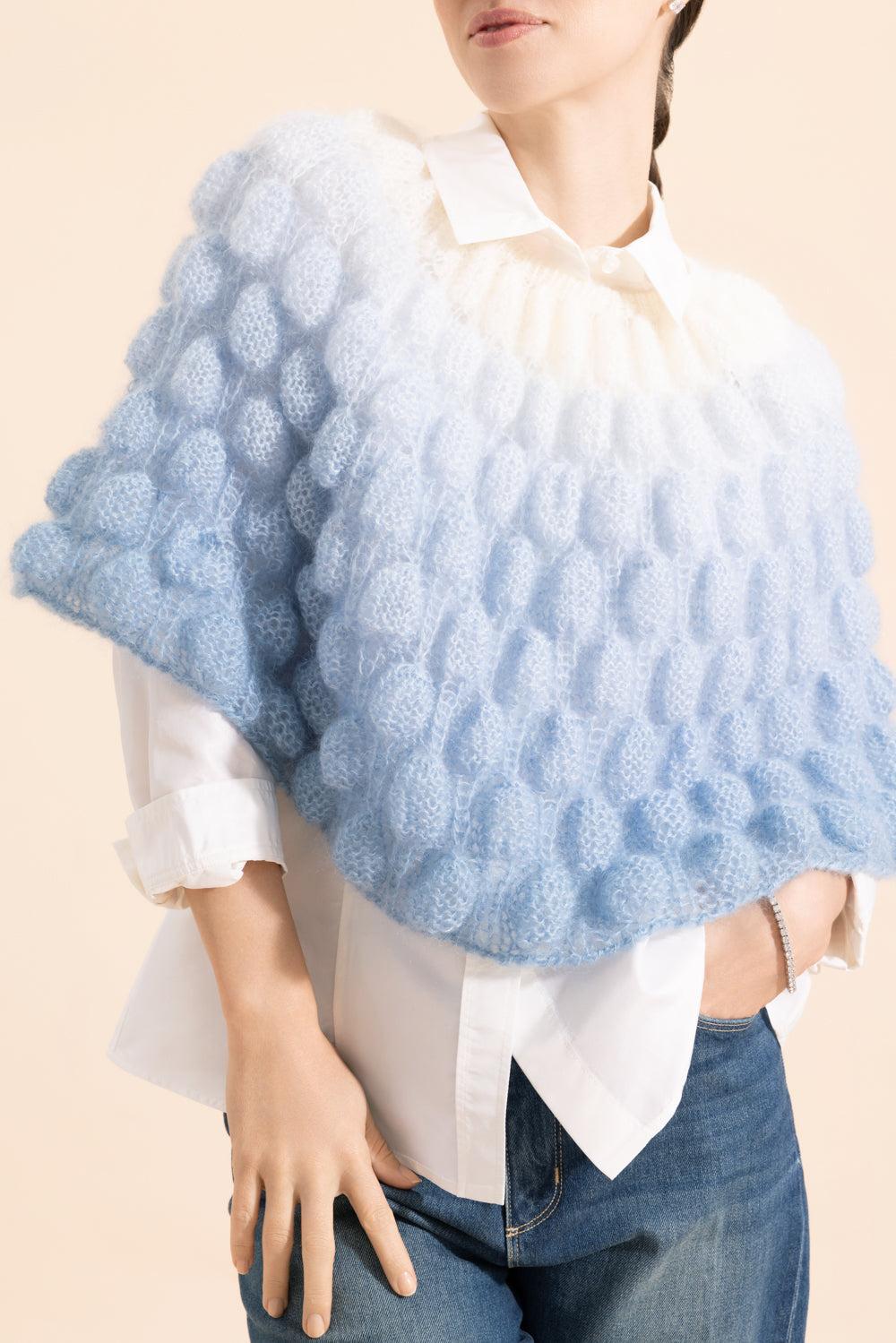 Tove Poncho - White Pearl Blue-WHPLEBLU-O/S-CLOTHINGTOPPONCHO-LETANNE