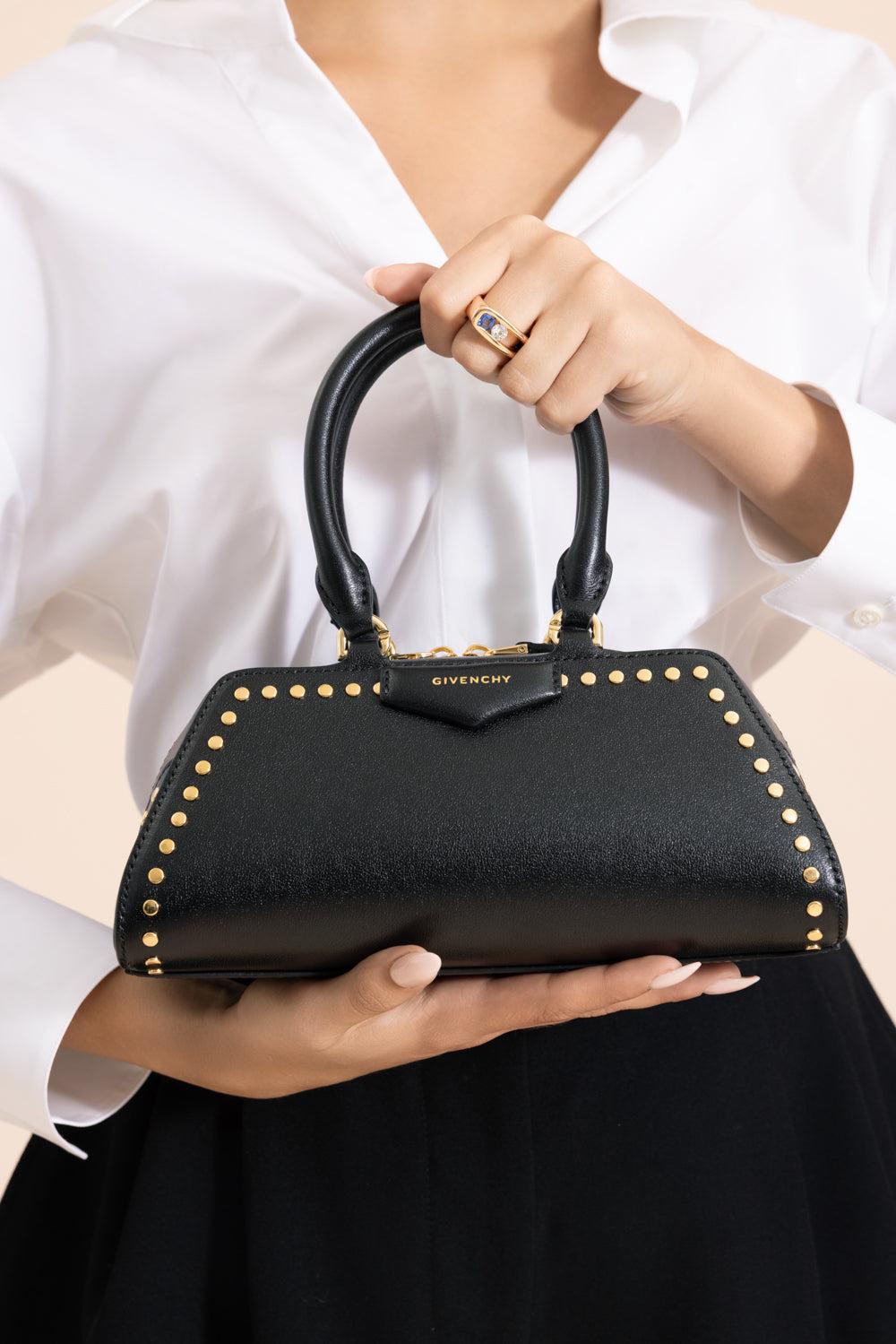 Antigona East West Mini Bag-BLACK-HANDBAGTOP HANDLE-GIVENCHY