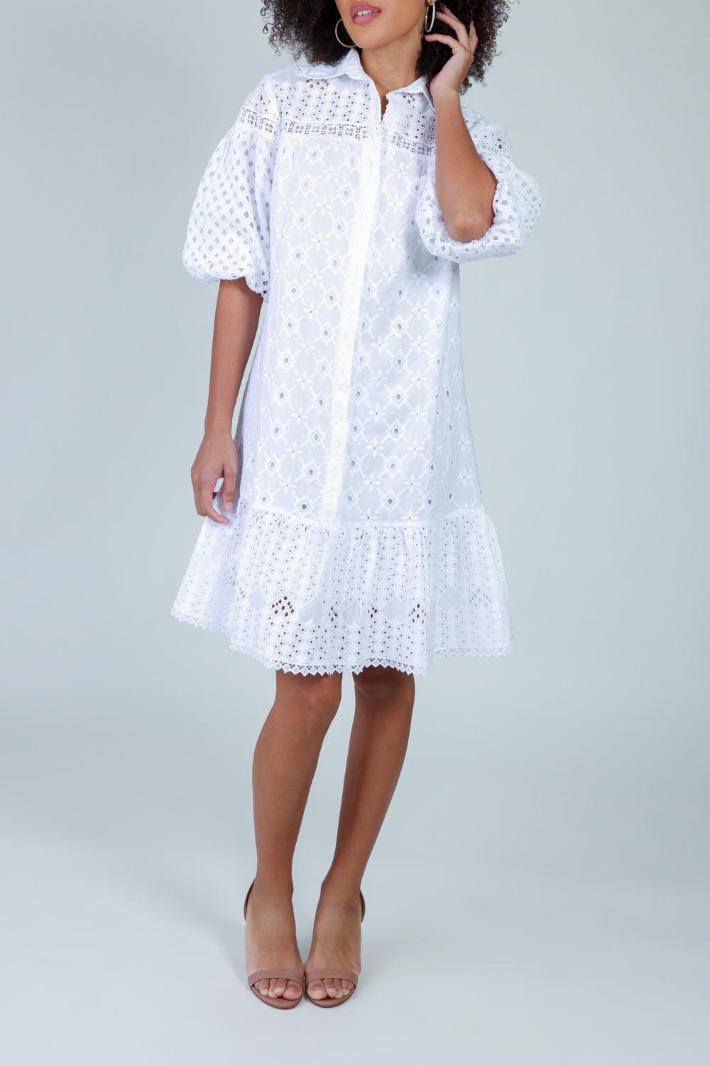 Danubio Dress - Bianco-BIANCO-XS-CLOTHINGDRESSCASUAL-TEMPTATION POSITANO