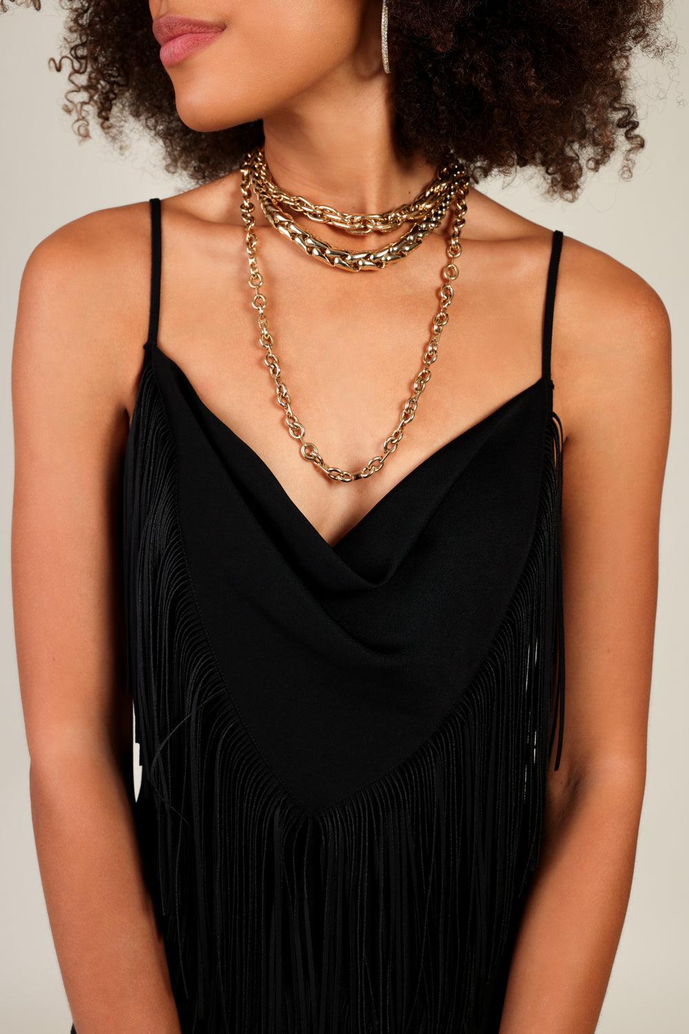 LR16 - Ettore Long Chain Necklace-YELLOW GOLD-JEWELRYFINE JEWELNECKLACE O-LAUREN RUBINSKI