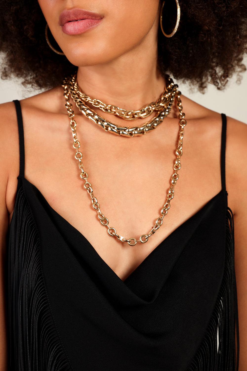 LR1 - Small Yellow Gold Necklace-YELLOW GOLD-JEWELRYFINE JEWELNECKLACE O-LAUREN RUBINSKI