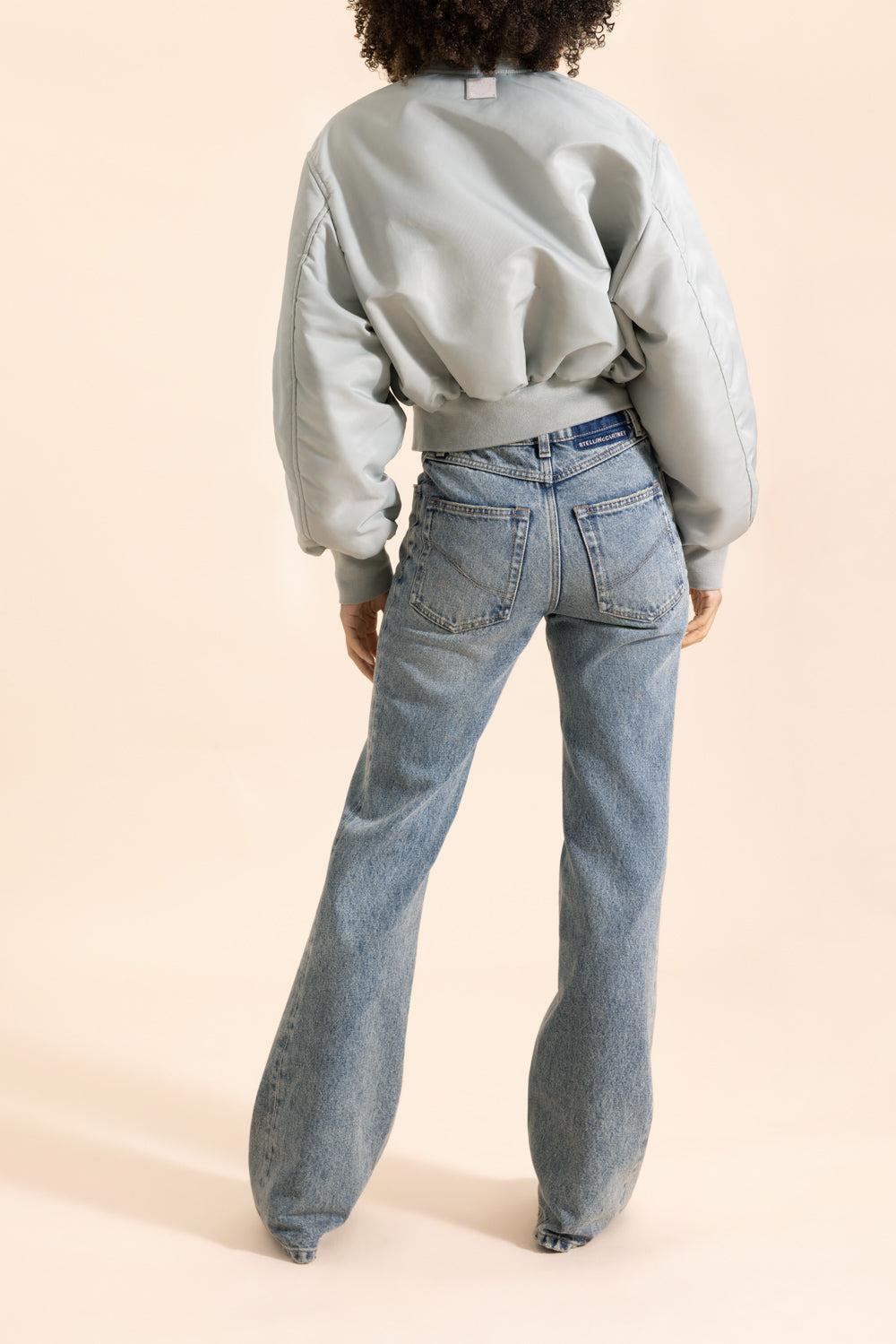 Cropped Bomber Jacket-SAGE-38-CLOTHINGJACKETCASUAL-STELLA MCCARTNEY