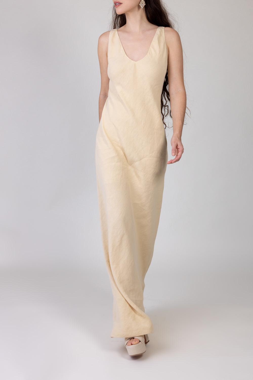 Low Back Dress - Neutral-NEUTRAL-P-CLOTHINGDRESSCASUAL-PETER COHEN