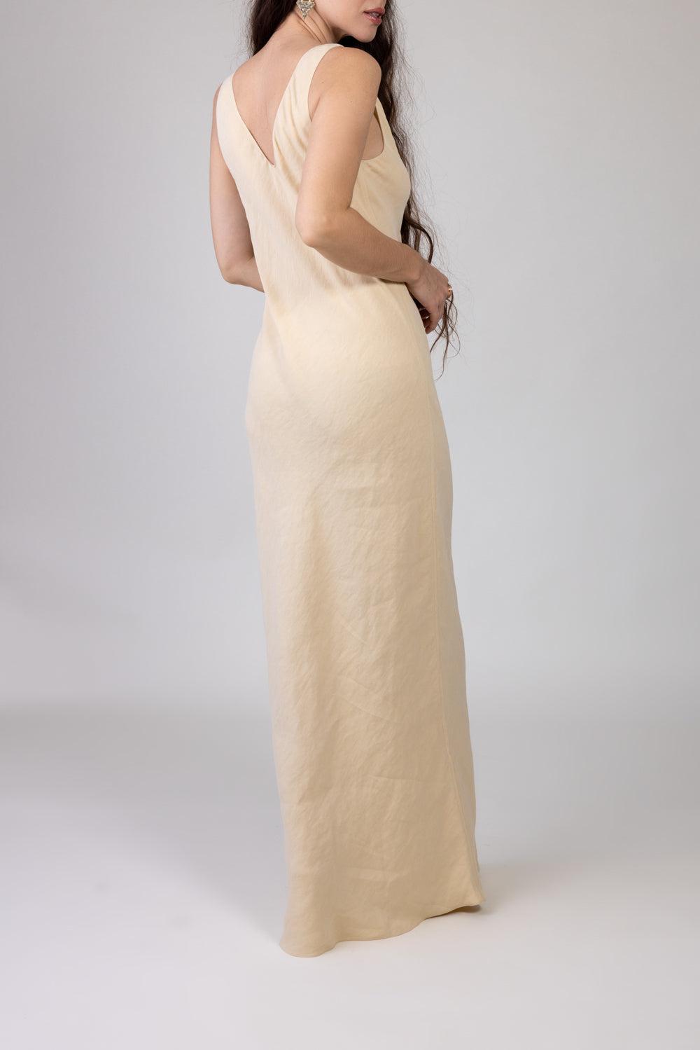 Low Back Dress - Neutral-NEUTRAL-P-CLOTHINGDRESSCASUAL-PETER COHEN