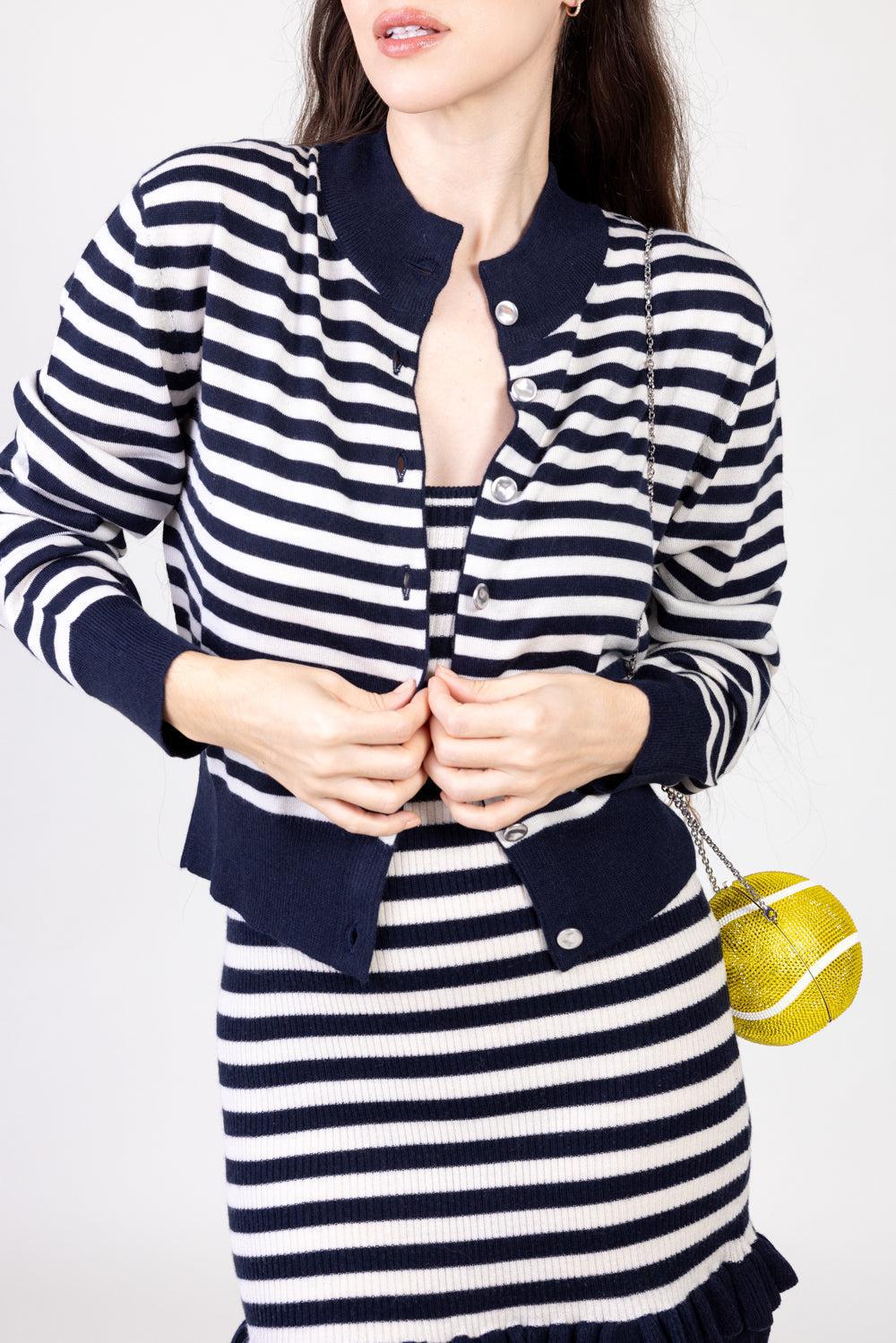 THE AUBREY CARDIGAN - NAVY STRIPE-NVIVRSTR-XS-CLOTHINGTOPCARDIGAN-Vendor
