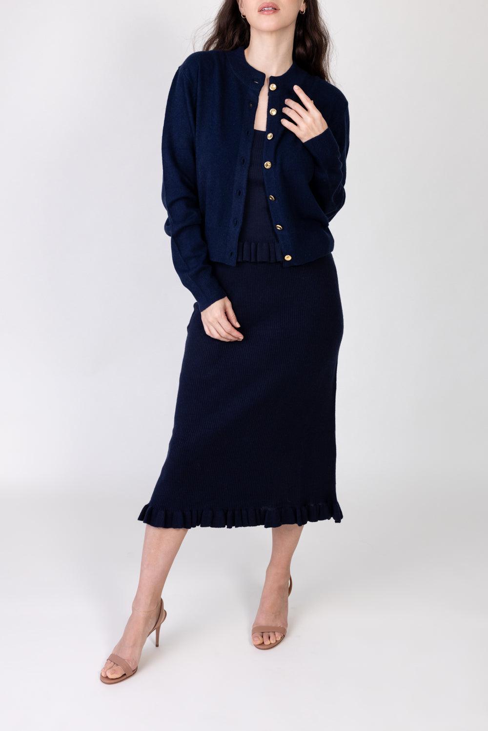 THE AUBREY CARDIGAN - NAVY-NAVY-XS-CLOTHINGTOPCARDIGAN-Vendor