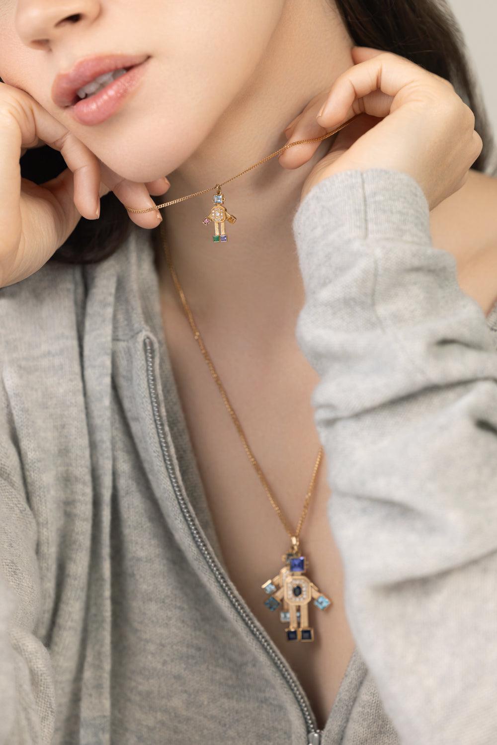 Mini Van Heart Pendant-YELLOW GOLD-JEWELRYFINE JEWELPENDANT-VAN